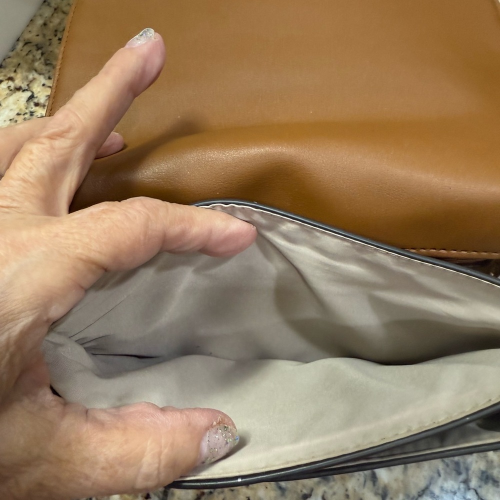 Nine West Elegant Tan and Brown Crossbody Bag - Picture 7 of 8